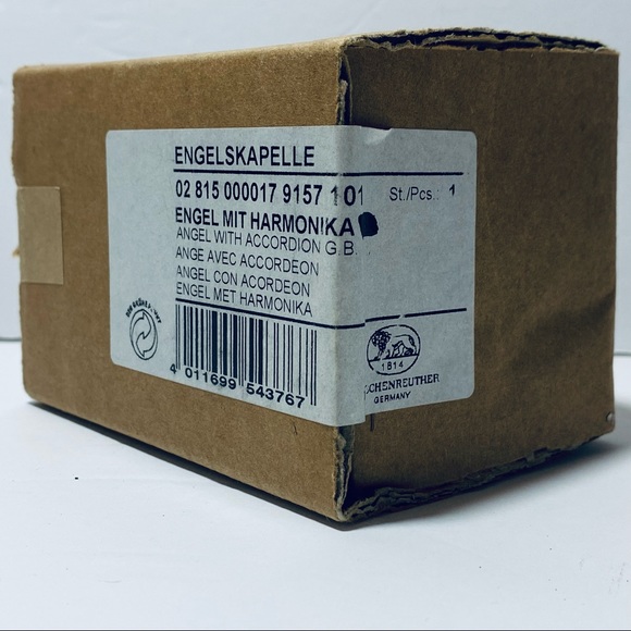 Hutschenreuther White Bisque Porcelain Angel  With Accordion Collectible - Picture 9 of 13